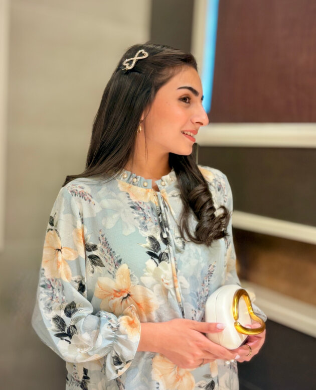 Light Blue Floral Top (1 Piece)