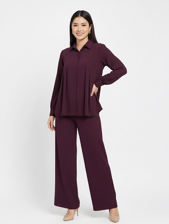 Plum – 2PC – Georgette